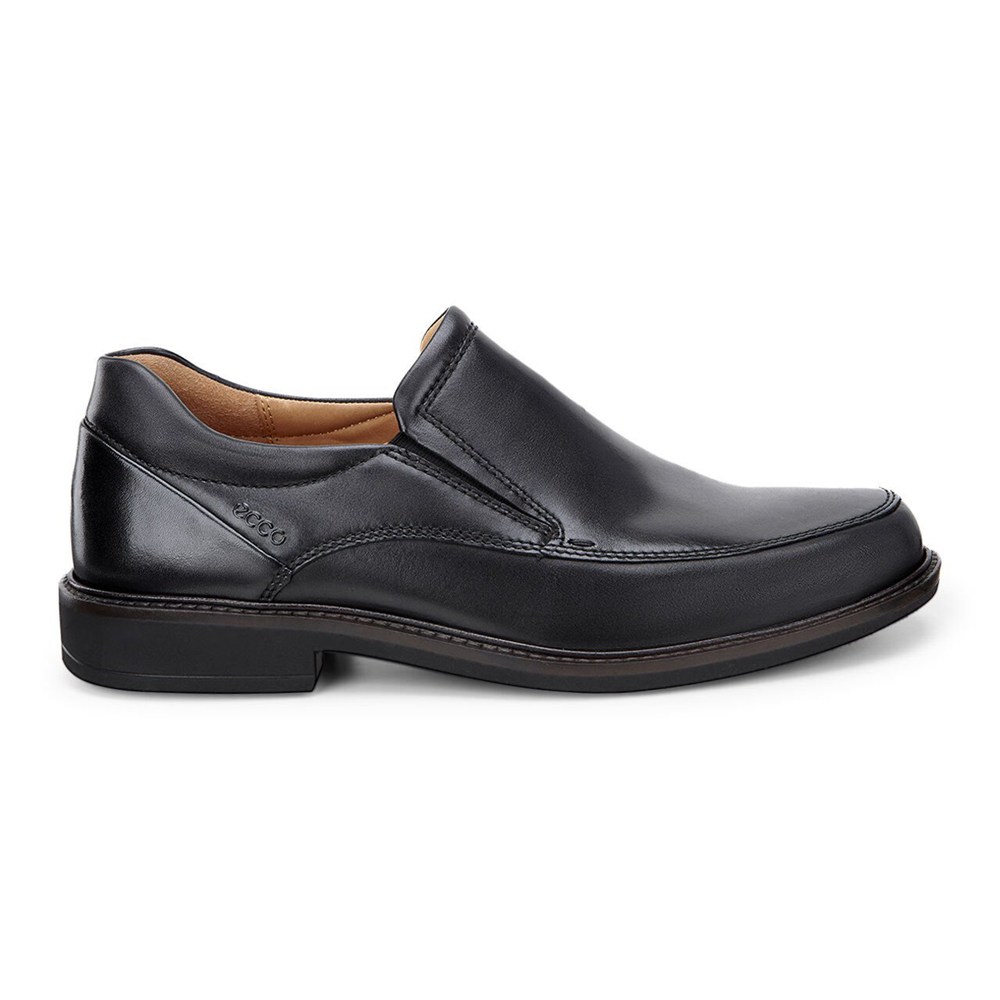 ECCO Mens Slip On Black - Holton Apron Toe - QVG-317820